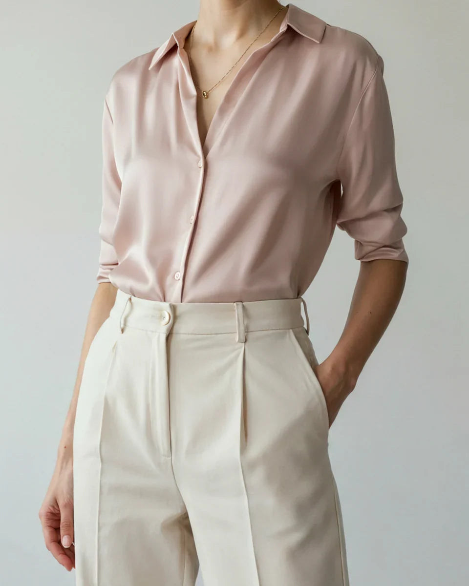 [Bundle Duo] Vernier Éclat Satin Blouse
